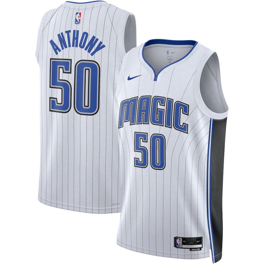 Men Orlando Magic 50 Cole Anthony Nike White Association Edition 2022-23 Swingman NBA Jersey